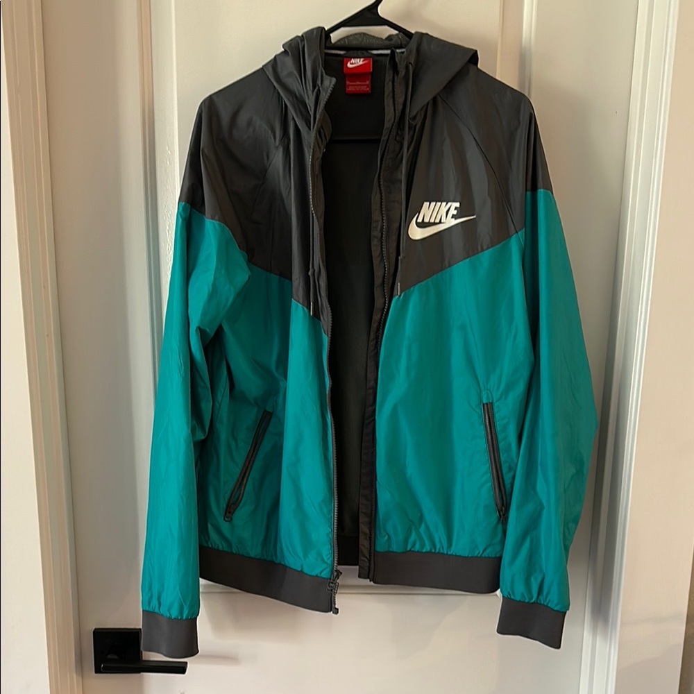 Nike Men's Teal and Black Jacket